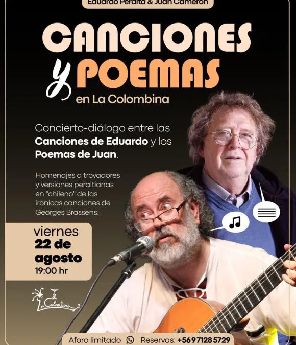 EL POETA JUAN CAMERON SE PRESENTARÁ JUNTO A EDUARDO PERALTA EN VALPARAÍSO